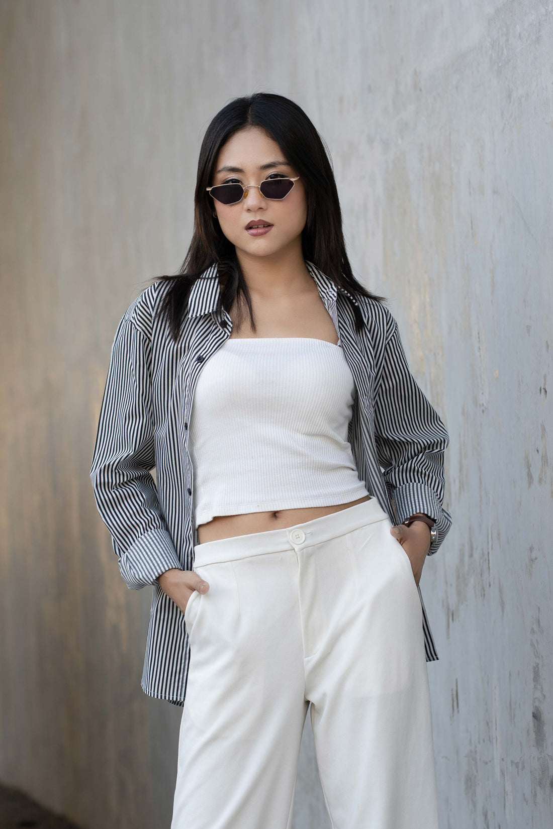 Classic Noir Stripes Overshirt