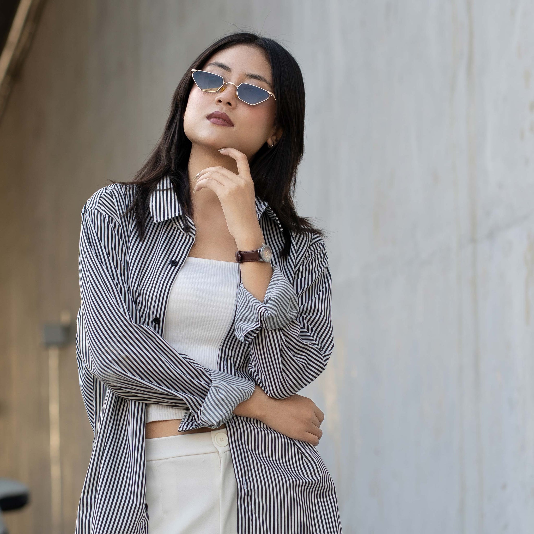Classic Noir Stripes Overshirt