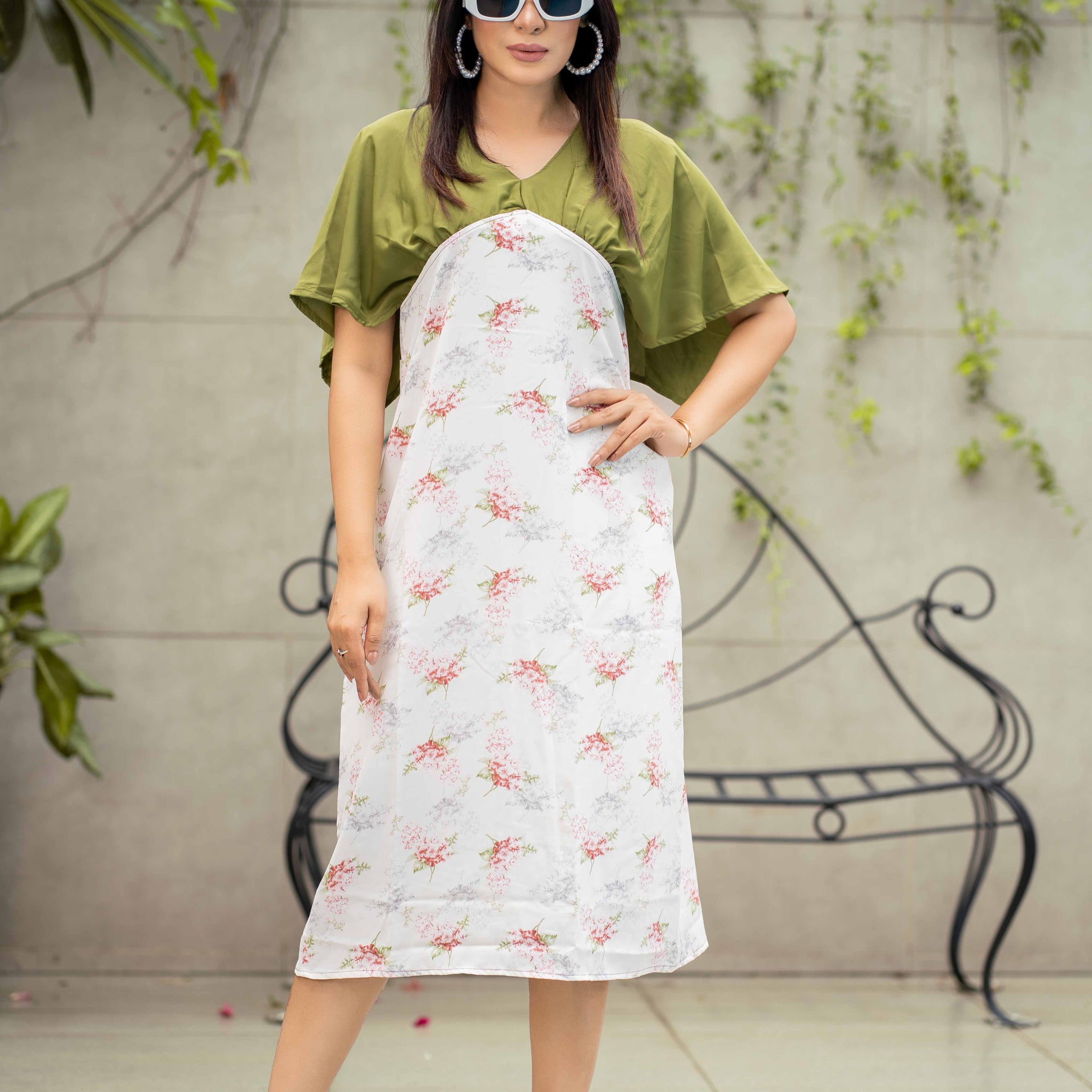 SAPHELLA Floral Mist Layered Midi
