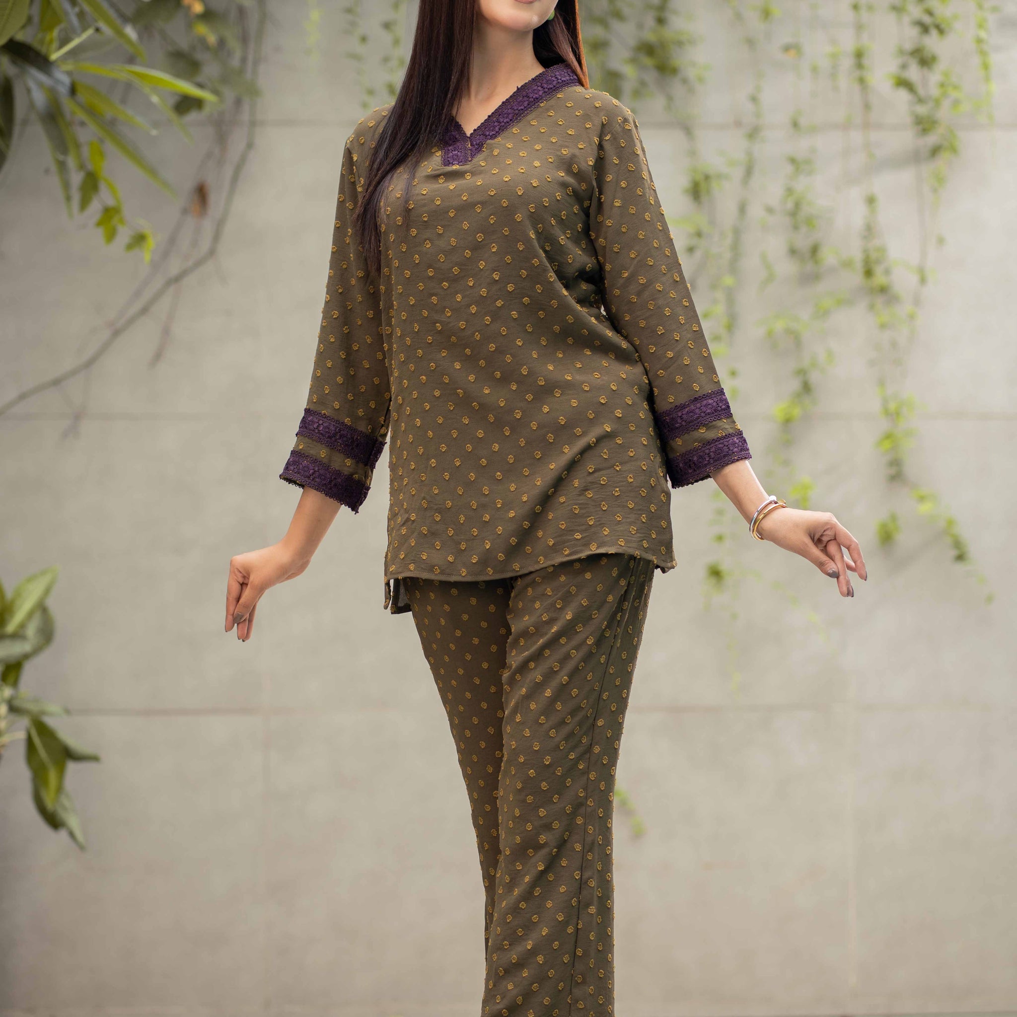 Olive Luxe Co-ord Set