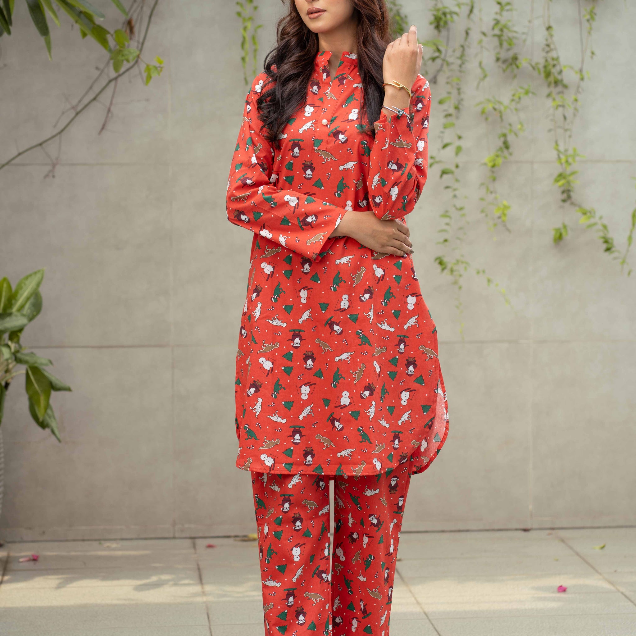 Printed Cotton Kurta Set