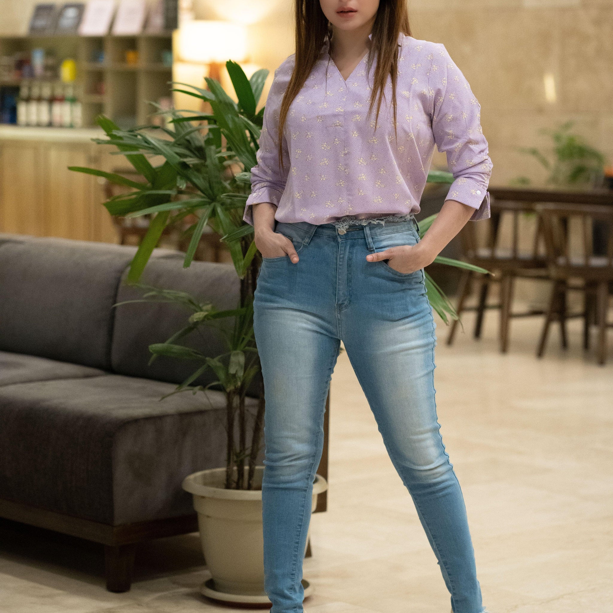 Levender Casual Tops